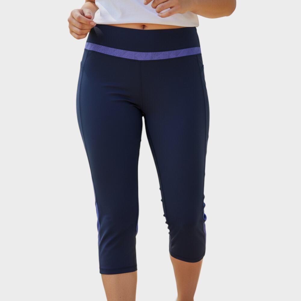 Tangerine XL Capri length Leggings Gray Blue Polyester Spandex